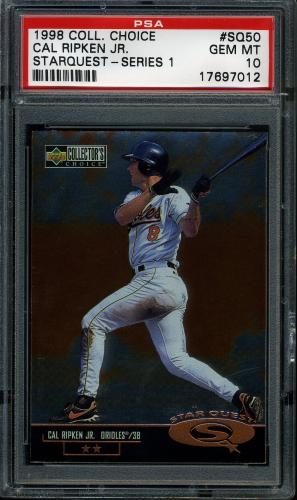 1998 Collector's Choice StarQuest #SQ50 Cal Ripken SG PSA 10 #17697012
