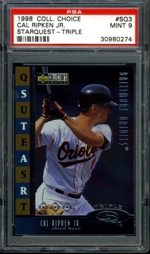 1998 Collector's Choice StarQuest Triple #SQ03 Cal Ripken PSA 9 #30980274