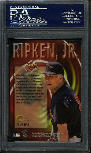 1998 Circa Thunder Boss #16 Cal Ripken PSA 10 #22449081 - Back