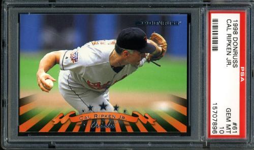 1998 Donruss #061 Cal Ripken PSA 10 #15707896