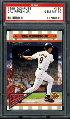 1998 Donruss #160 Cal Ripken FC PSA 10 #11786410