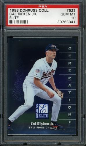 1998 Donruss Collections Elite #523 Cal Ripken GEN PSA 10 #30763341