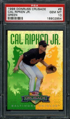 1998 Donruss Crusade Green #8 Cal Ripken PSA 10 #18902954