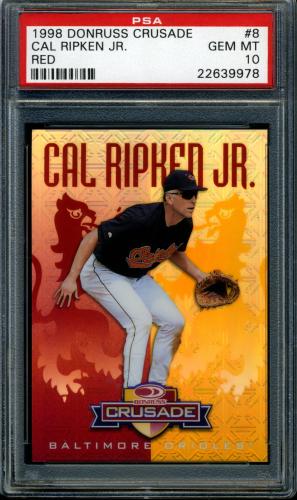 1998 Donruss Crusade Red #8 Cal Ripken PSA 10 #22639978