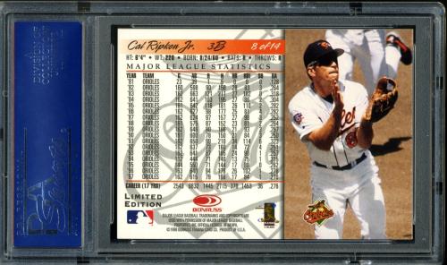 1998 Donruss Days #8 Cal Ripken PSA 10 #15933229 - Back