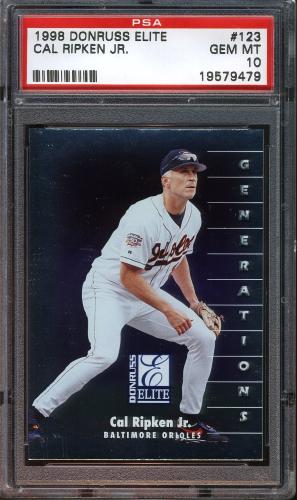 1998 Donruss Elite #123 Cal Ripken GEN PSA 10 #19579479