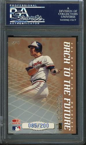 1998 Donruss Elite Back to the Future Autographs #SP9 Cal Ripken AU/200 PSA 10 #22877299 - Back