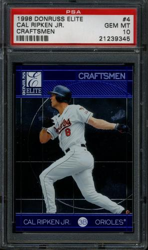 1998 Donruss Elite Craftsmen #4 Cal Ripken PSA 10 #21239345