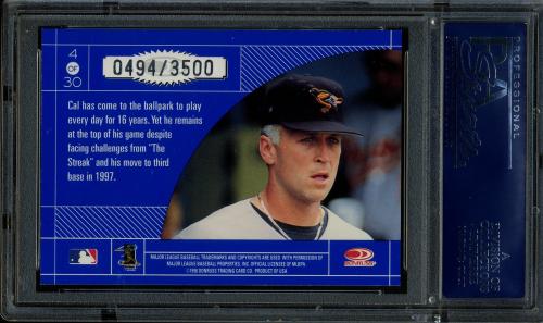 1998 Donruss Elite Craftsmen #4 Cal Ripken PSA 10 #21239345 - Back