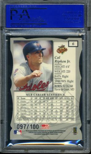 1998 Donruss Elite Status #006 Cal Ripken PSA 9 #30980288 - Back