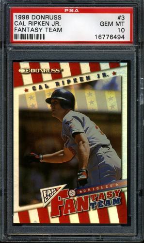 1998 Donruss FANtasy Team #3 Cal Ripken PSA 10 #16776494