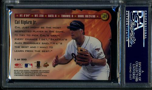 1998 Donruss Gold Press Proofs #389 Cal Ripken SG PSA 10 #23528656 - Back
