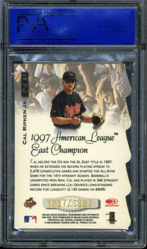1998 Donruss Preferred Title Waves #6 Cal Ripken/1997 PSA 10 #11786411 - Back