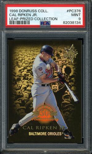 1998 Donruss Prized Collections Leaf #376 Cal Ripken GLS PSA 9 #82038134