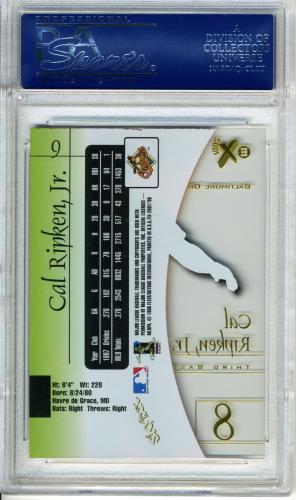 1998 E-X2001 #9 Cal Ripken PSA 10 #16494095 - Back