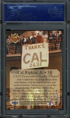 1998 Fleer Tradition Update #U8 Cal Ripken HL PSA 10 #17250987 - Back