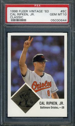 1998 Fleer Tradition Vintage '63 Classic #8C Cal Ripken PSA 10 #05030644