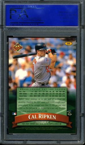 1998 Finest #135 Cal Ripken PSA 10 #11786412 - Back