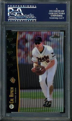 1998 Finest Mystery Finest 1 Refractors [Error] #M23 C.Ripken/G.Maddux [No refractive coating] PSA 10 #16774648 - Back
