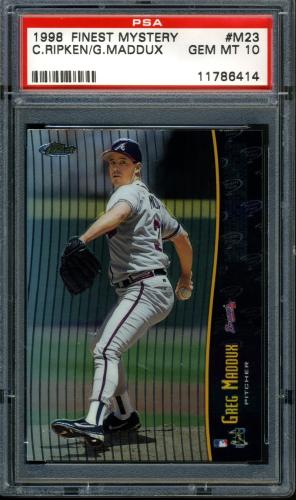 1998 Finest Mystery Finest 1 #M23 C.Ripken/G.Maddux PSA 10 #11786414