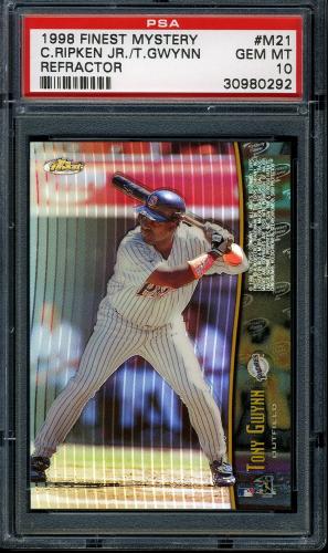 1998 Finest Mystery Finest 1 Refractors #M21 C.Ripken/T.Gwynn PSA 10 #30980292
