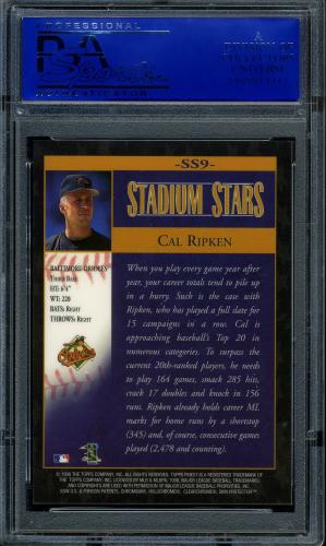 1998 Finest Stadium Stars #SS9 Cal Ripken PSA 9 #30980293 - Back