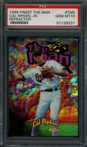 1998 Finest The Man Refractors - No Coating #TM5 Cal Ripken PSA 10 #01129231