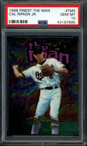 1998 Finest The Man - No Coating #TM5 Cal Ripken PSA 10 #43187695