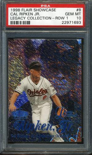 1998 Flair Showcase Legacy Collection Row 1 #8 Cal Ripken PSA 10 #22971693