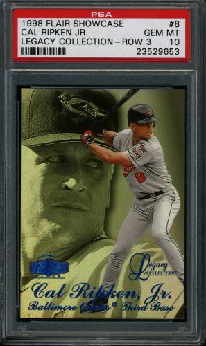 1998 Flair Showcase Legacy Collection Row 3 #8 Cal Ripken PSA 10 #23529653