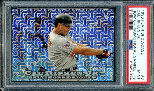 1998 Flair Showcase Ripken Sample Strip Cal Ripken Promo Strip PSA 9 #66457374