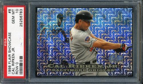 1998 Flair Showcase Row 0 #8 Cal Ripken PSA 10 #25256783