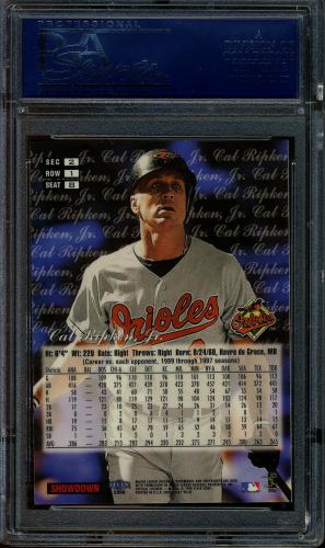1998 Flair Showcase Row 1 #8 Cal Ripken PSA 10 #20572579 - Back