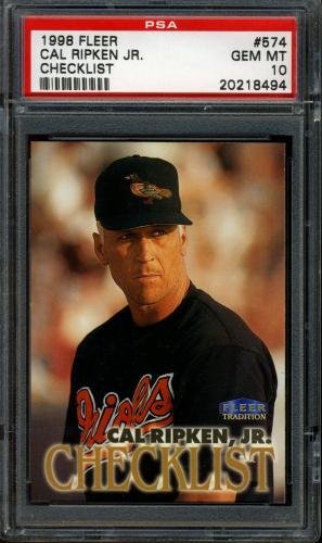 1998 Fleer Tradition #574 Cal Ripken CL PSA 10 #20218494