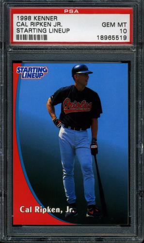 1998 Kenner Starting Lineup Cards #30 Cal Ripken PSA 10 #18965519