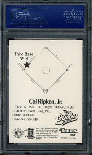1998 Kenner Starting Lineup Cards #30 Cal Ripken PSA 10 #18965519 - Back