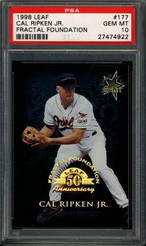 1998 Leaf Fractal Foundations #177 Cal Ripken GLS PSA 10 #27474922