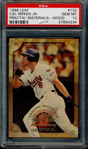 1998 Leaf Fractal Materials #133 Cal Ripken WZ PSA 10 #27654234