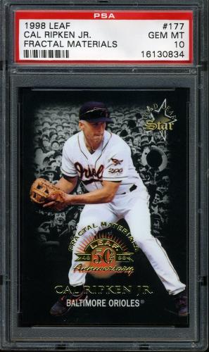 1998 Leaf Fractal Materials #177 Cal Ripken GLS PX PSA 10 #16130834