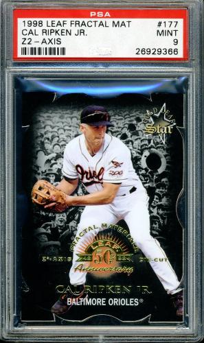 1998 Leaf Fractal Materials Z2 Axis #177 Cal Ripken GLS P PSA 9 #26929366