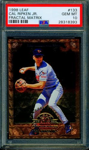 1998 Leaf Fractal Matrix #133 Cal Ripken GX PSA 10 #28318393