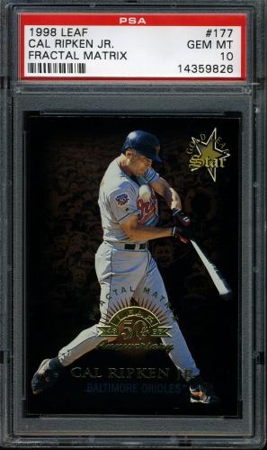 1998 Leaf Fractal Matrix #177 Cal Ripken GLS BX PSA 10 #14359826