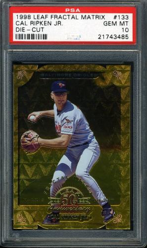 1998 Leaf Fractal Matrix Die Cuts #133 Cal Ripken GX PSA 10 #21743485