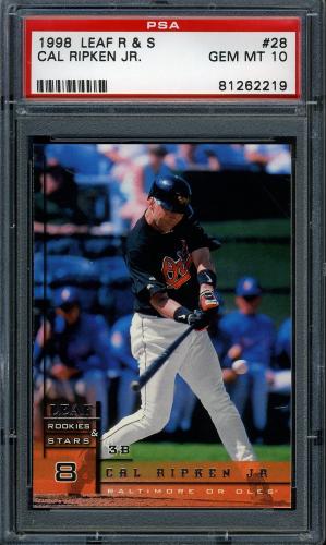 1998 Leaf Rookies and Stars #028 Cal Ripken PSA 10 #81262219