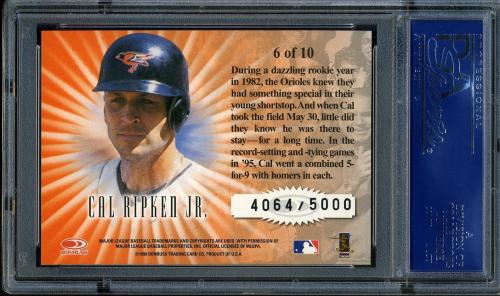 1998 Leaf Rookies and Stars Standing Ovations #6 Cal Ripken PSA 10 #16357418 - Back