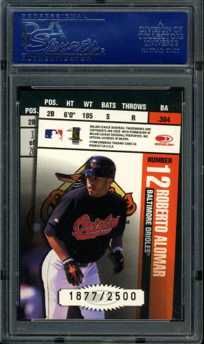 1998 Leaf Rookies and Stars Ticket Masters #3 C.Ripken/R.Alomar PSA 10 #15848371 - Back