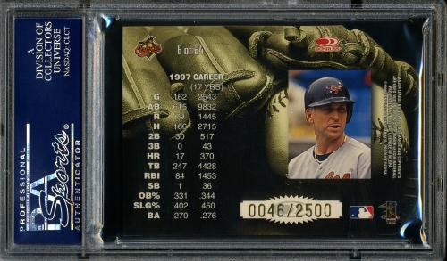 1998 Leaf Statistical Standouts Die Cuts #6 Cal Ripken PSA 10 #22596188 - Back