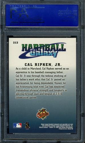 1998 Metal Universe #213 Cal Ripken HG PSA 10 #90345367 - Back