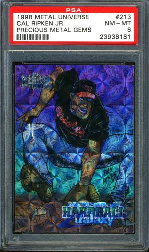 1998 Metal Universe Precious Metal Gems #213 Cal Ripken HG PSA 8 #23938181
