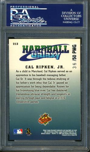 1998 Metal Universe Precious Metal Gems #213 Cal Ripken HG PSA 8 #23938181 - Back